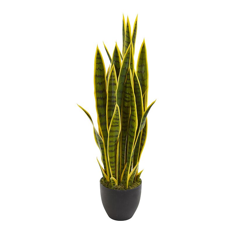 nearly natural 33-in. Sansevieria Artificial Plant, Green
