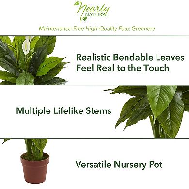 nearly natural 42-in. Spathiphyllum Artificial Plant