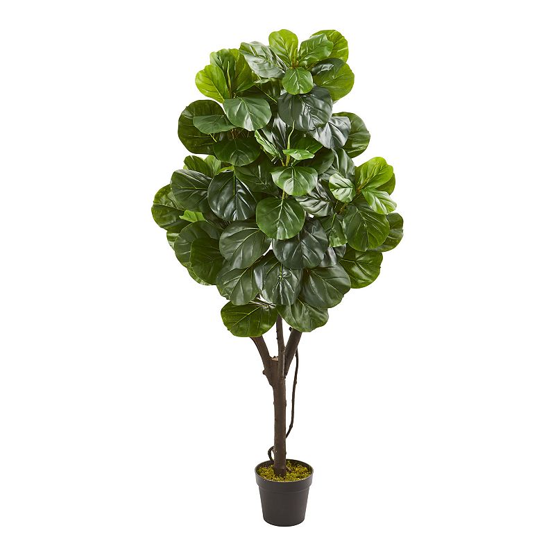 nearly natural 5-ft. Artificial Fiddle Leaf Fig Tree, Green
