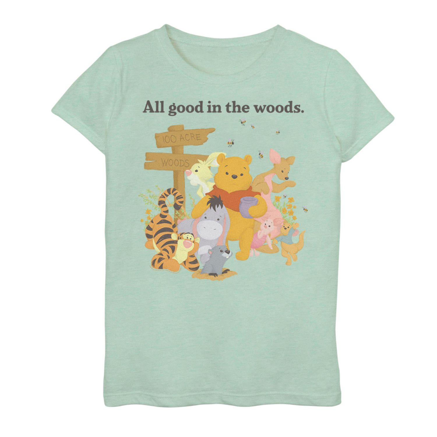 Image for Disney 's Winnie The Pooh Girls 7-16 Group Shot All Good In The Woods Graphic Tee at Kohl's.