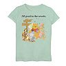 Disney's Winnie The Pooh Girls 7-16 Group Shot All Good In The Woods Graphic Tee