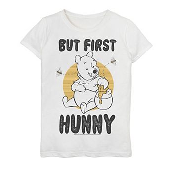 Disney's Winnie The Pooh Girls 7-16 But First Hunny, Honey Graphic Tee