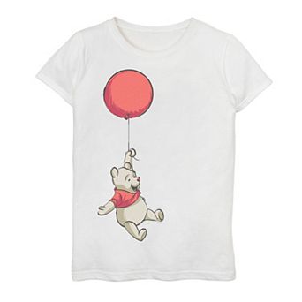Disney's Winnie The Pooh Girls 7-16 Floating Red Balloon Graphic Tee