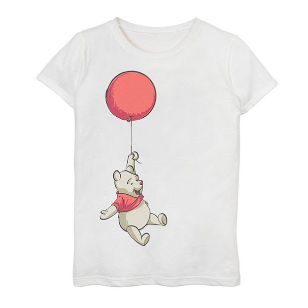 Disney's Winnie The Pooh Girls 7-16 Floating Red Balloon Graphic Tee