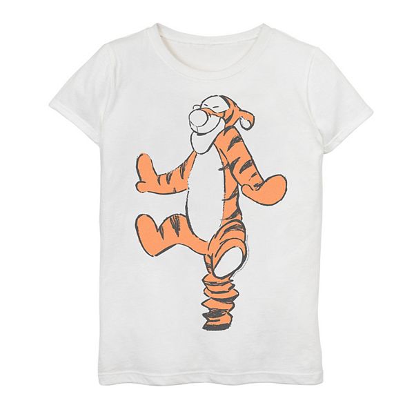 Disney's Winnie The Pooh Girls 7-16 Tigger Art Sketch Graphic Tee