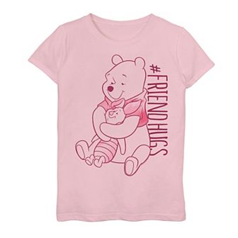 Disney's Winnie The Pooh Girls 7-16 Piglet Pooh Friend Hugs Graphic Tee