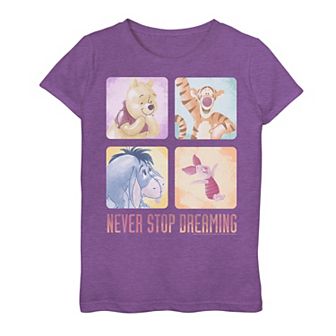 Disney's Winnie The Pooh Girls 7-16 Friends Never Stop Dreaming Graphic Tee