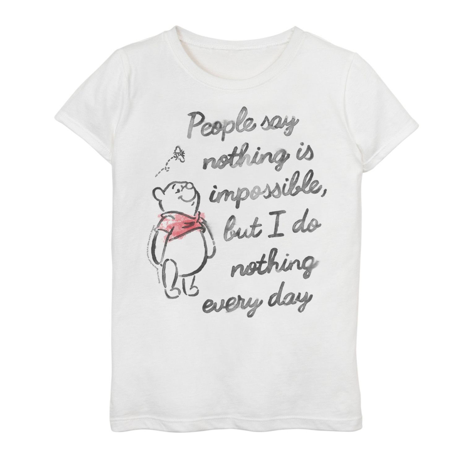 Image for Disney 's Winnie The Pooh Girls 7-16 People Say Nothing Is Impossible Graphic Tee at Kohl's.