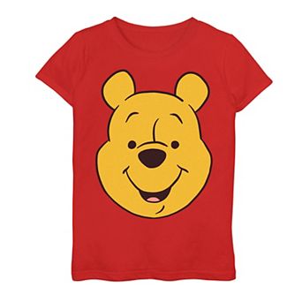 Disney's Winnie The Pooh Girls 7-16 Pooh Bear Large Face Graphic Tee