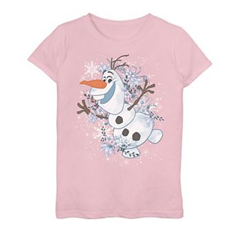 Disney's Frozen Girls 7-16 Olaf Dancing In The Snowflakes Graphic Tee