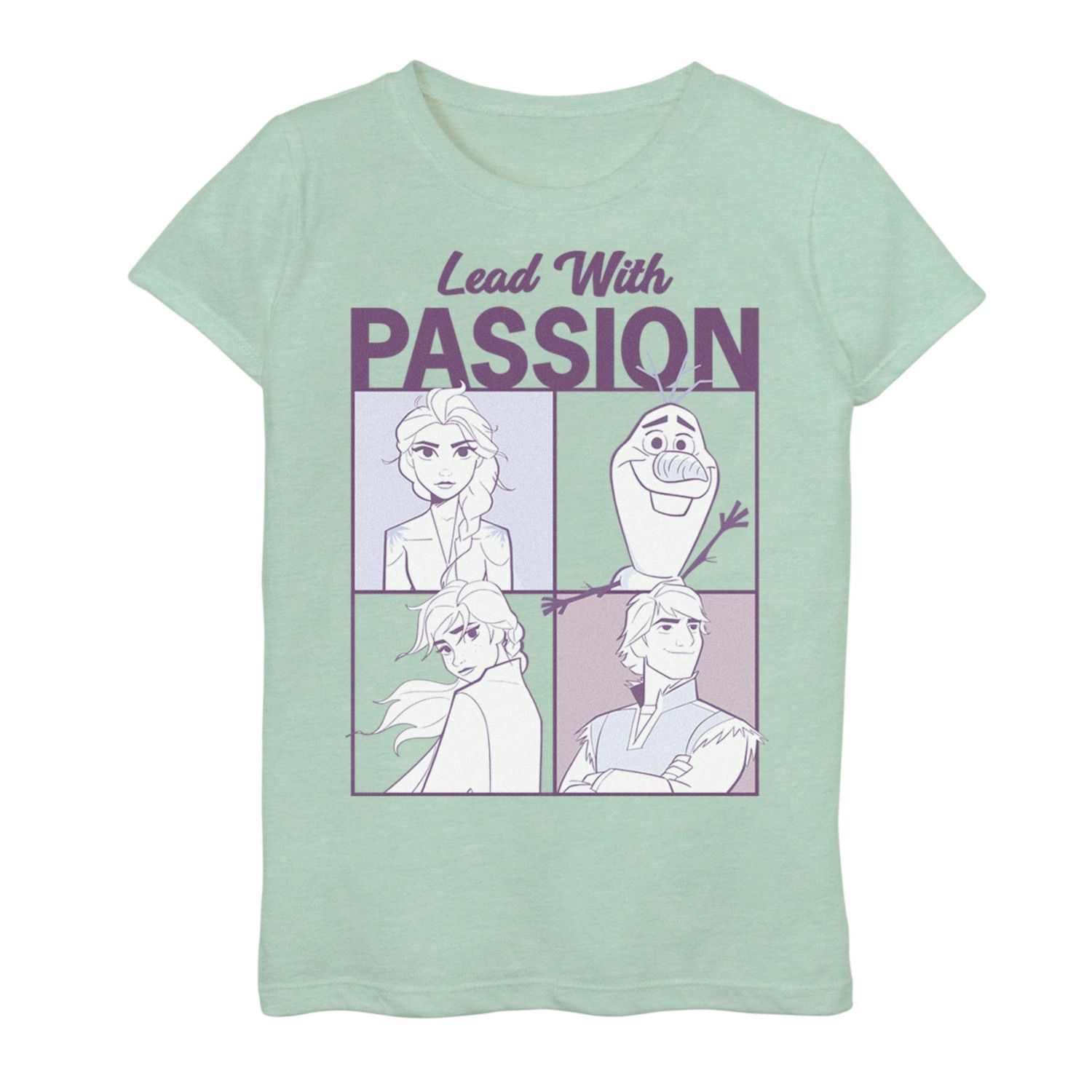Image for Disney 's Frozen 2 Girls 7-16 Group Shot Lead With Passion Graphic Tee at Kohl's.