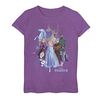 Disney's Frozen 2 Girls 7-16 Group Shot Walking Into Forest Graphic Tee