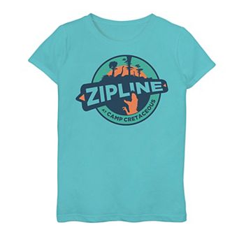 Girls 7-16 Jurassic World: Camp Cretaceous Zipline Logo Graphic Tee