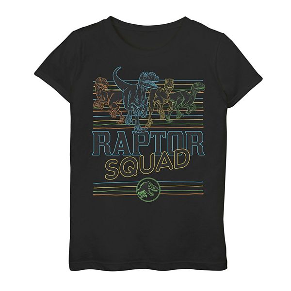Girls 7 16 Jurassic World Camp Cretaceous Raptor Squad Graphic Tee
