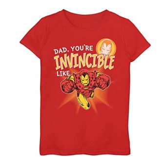 Girls 7-16 Marvel Iron Man Invincible Dad Father's Day Graphic Tee