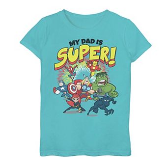 Girls 7-16 Marvel Father's Day My Dad Is Super Avengers Breakthrough Graphic Tee