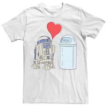 Men's Star Wars R2-D2 Loves Trash Can Tee
