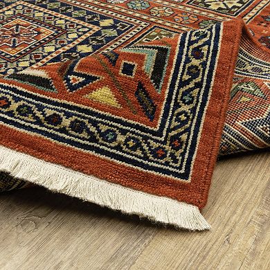 StyleHaven Linwood Tribal Medallion Fringed Area Rug