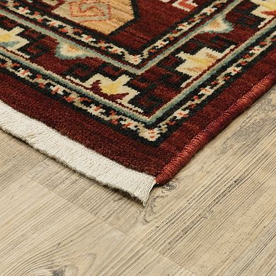 StyleHaven Linwood Dancing Medallion Fringed Area Rug