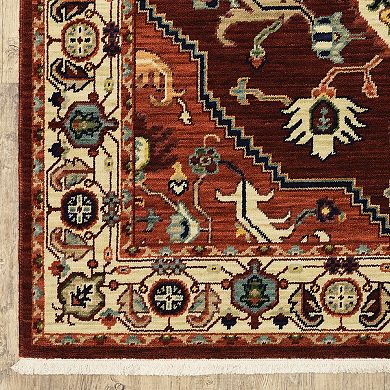 StyleHaven Linwood Medallion Burst Fringed Area Rug