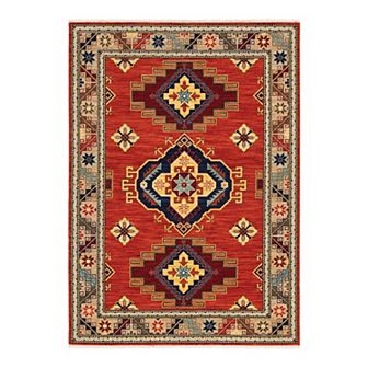 StyleHaven Linwood Border Lodge Fringed Area Rug