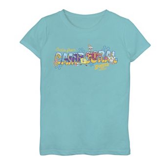 Girls 7-16 SpongeBob SquarePants Camp Coral Card Graphic Tee