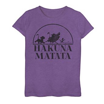Disney's The Lion King Girls 7-16 Hakuna Matata Simple Text Graphic Tee