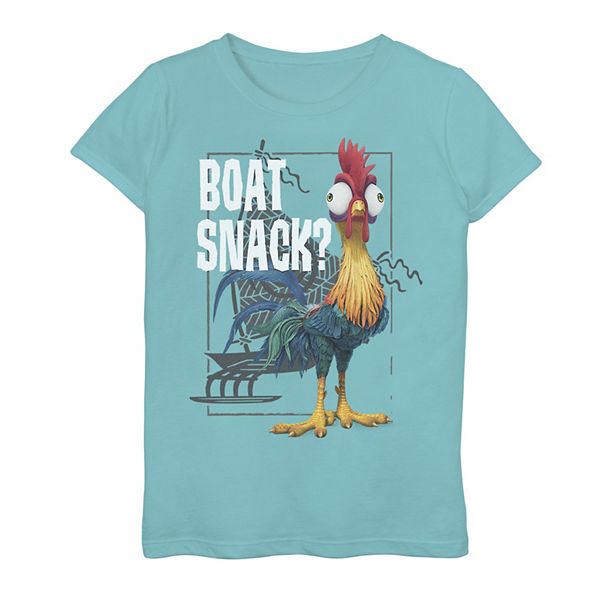 Disney's Moana Girls 7-16 Hei Hei Boat Snack? Graphic Tee