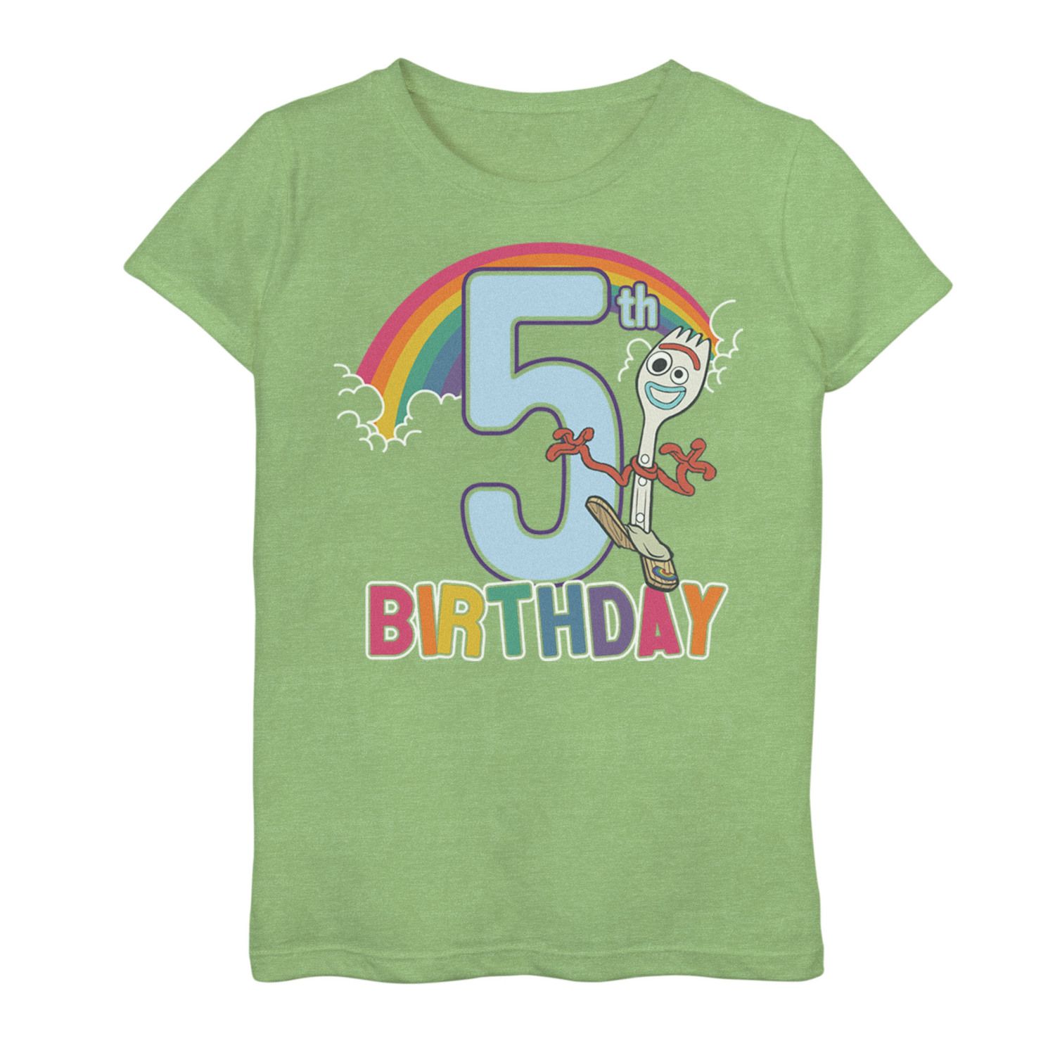 Image for Disney / Pixar Toy Story 4 Girls 7-16 Forky 5th Rainbow Birthday Graphic Tee at Kohl's.