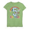 Disney / Pixar's Toy Story 4 Girls 7-16 Forky 5th Rainbow Birthday Graphic Tee