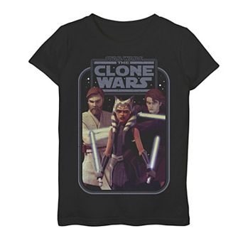 Girls 7-16 Star Wars: The Clone Wars Heroes Group Shot Graphic Tee