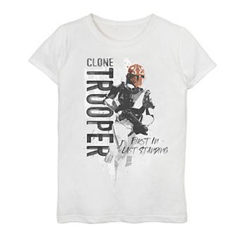 Girls 7-16 Girls Clone Wars Trooper Running Graphic Tee