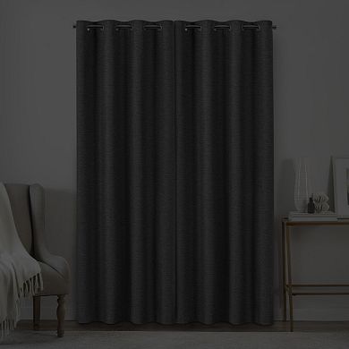 eclipse 2-panel Absolute Zero Draft Stopper Brighton 100% Blackout Curtain Set