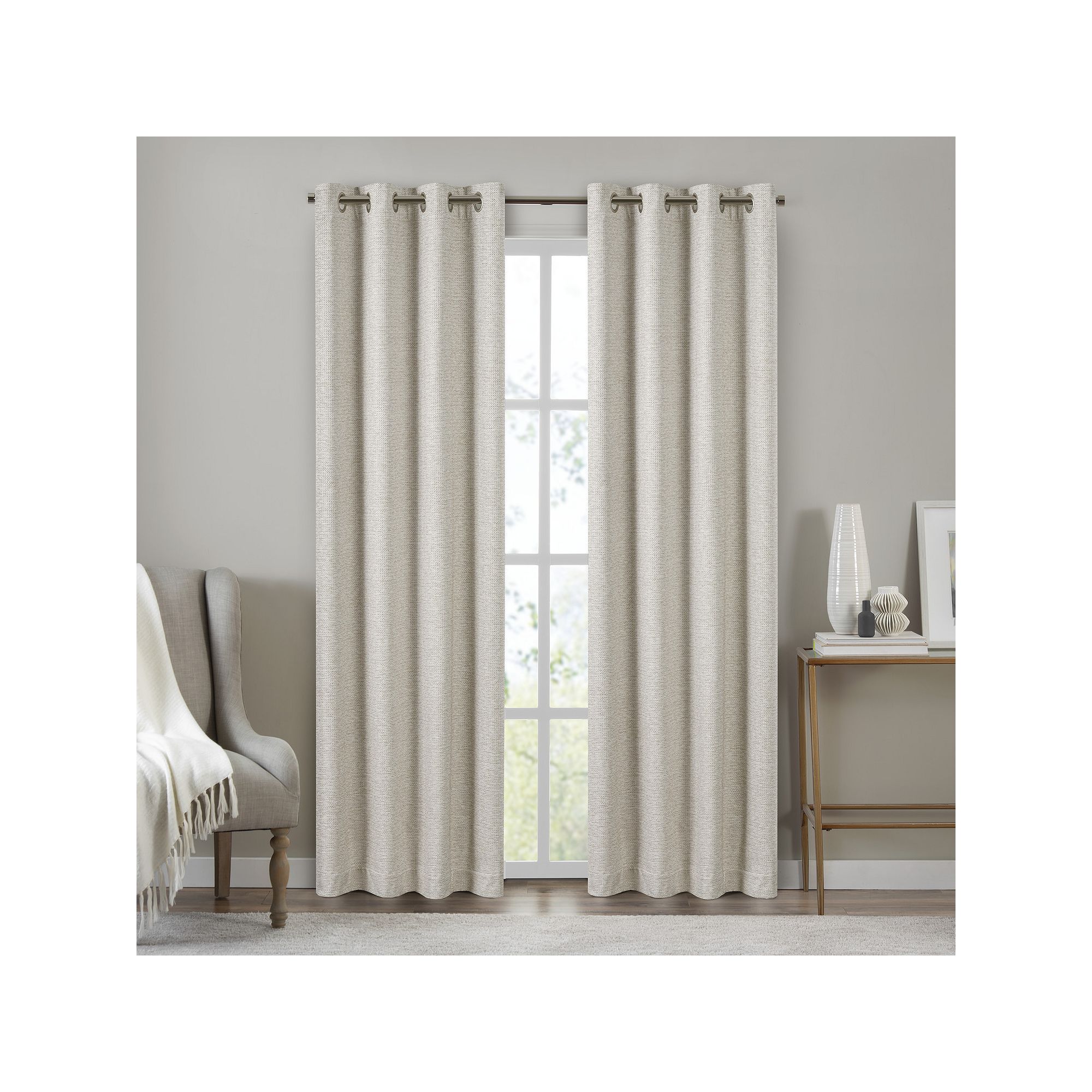 eclipse 2-panel Absolute Zero Draft Stopper Brighton 100% Blackout Curtain 