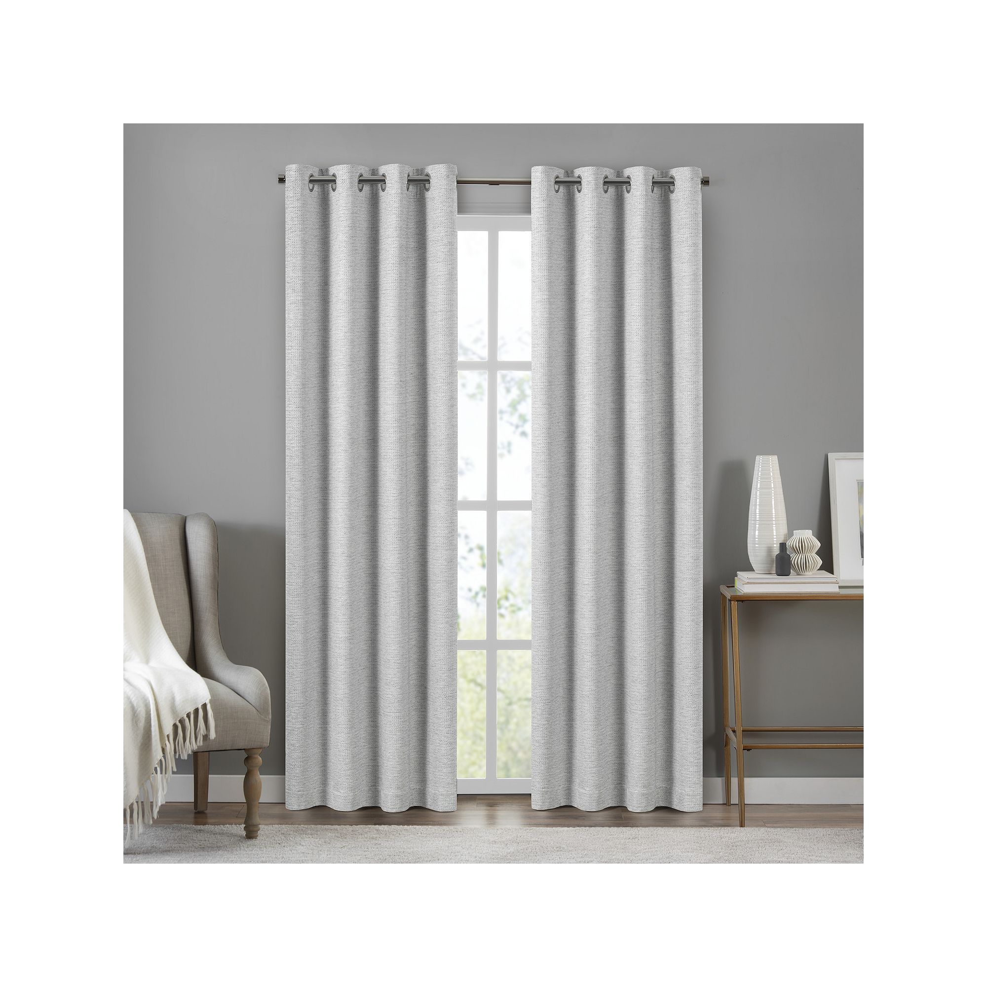 eclipse 2-panel Absolute Zero Draft Stopper Brighton 100% Blackout Curtain 