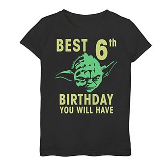 Girls 7-16 Star Wars Yoda Best 6th Birthday You Will Have Graphic Tee
