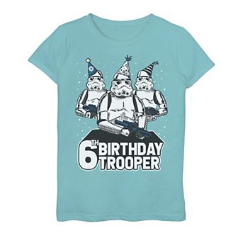 Girls 7-16 Star Wars Stormtrooper Party Hats Trio 6th Birthday Trooper Graphic Tee