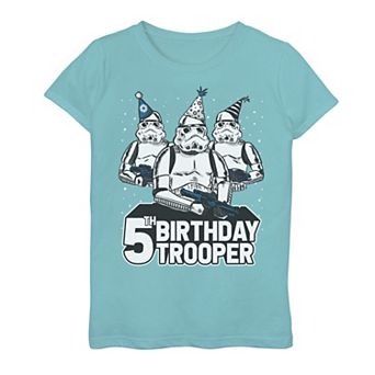 Girls 7-16 Star Wars Stormtrooper Party Hats Trio 5th Birthday Trooper Graphic Tee