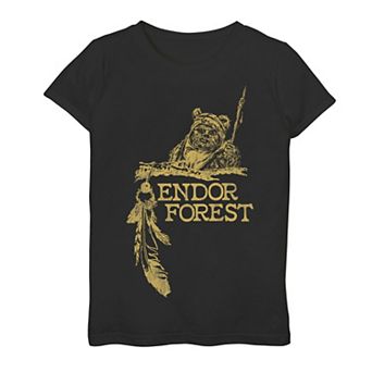 Girls 7-16 Star Wars Ewok Endor Forest Graphic Tee