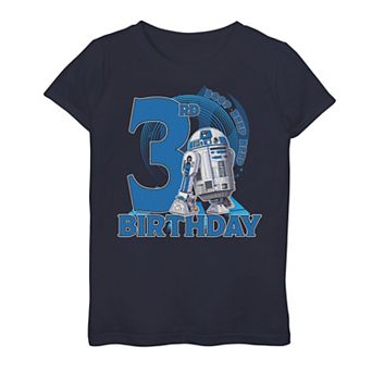 Girls 7-16 Star Wars R2-D2 Boop Beep Beep 3rd Birthday Graphic Tee