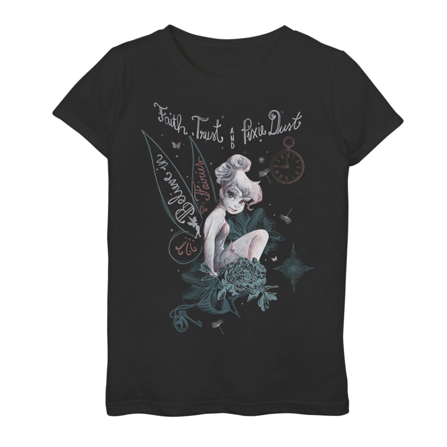 Image for Disney 's Peter Pan Girls 7-16 Tinker Bell Believe Drawing Graphic Tee at Kohl's.