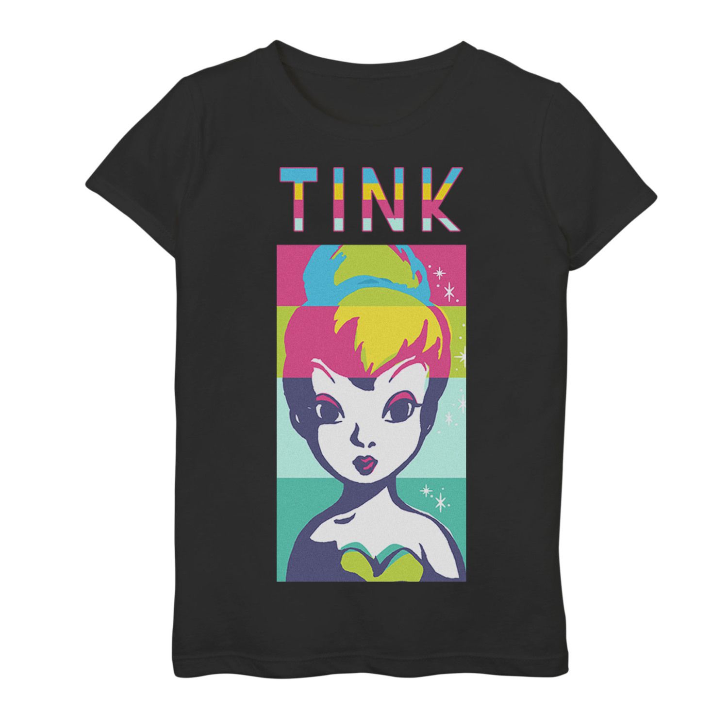 Image for Disney 's Peter Pan Girls 7-16 Tinkerbell Color Block Of Tinks Face Graphic Tee at Kohl's.