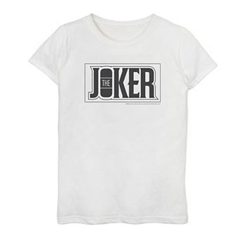 Girls 7-16 DC Comics The Joker Bold Text Poster Graphic Tee