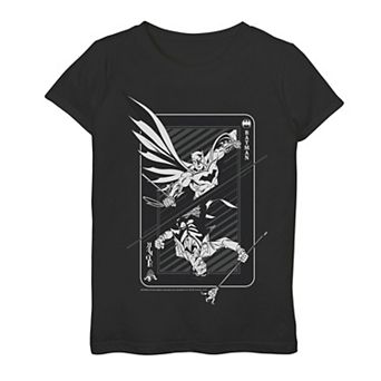Girls 7-16 DC Comics Batman And Joker Card Poster Graphic Tee