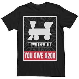 Men's Monopoly Railroads I Own Them All You Owe $200 Tee