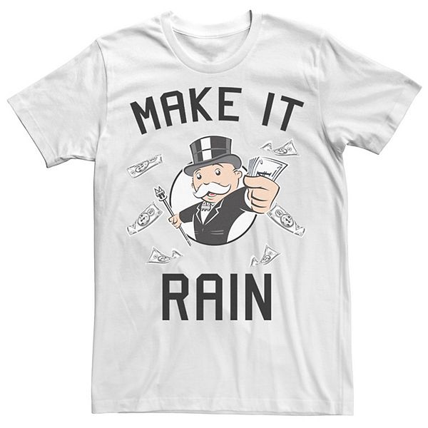 Mens Monopoly Make It Rain Tee