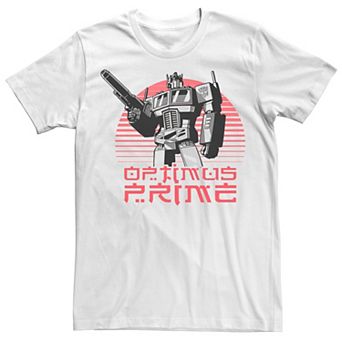 Men's Transformers Optimus Prime Lined Sunset Portrait Tee
