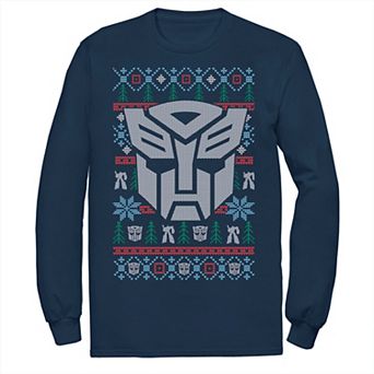 Men's Transformers Christmas Autobots Ugly Sweater Style Tee