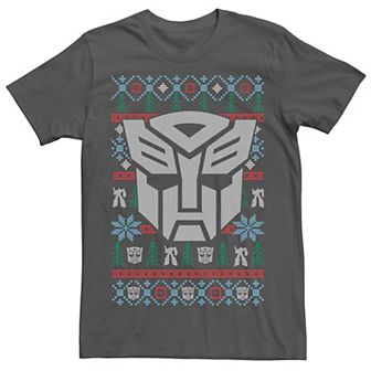 Men's Transformers Christmas Autobots Ugly Sweater Style Tee