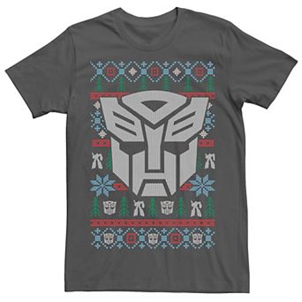 Men's Transformers Christmas Autobots Ugly Sweater Style Tee